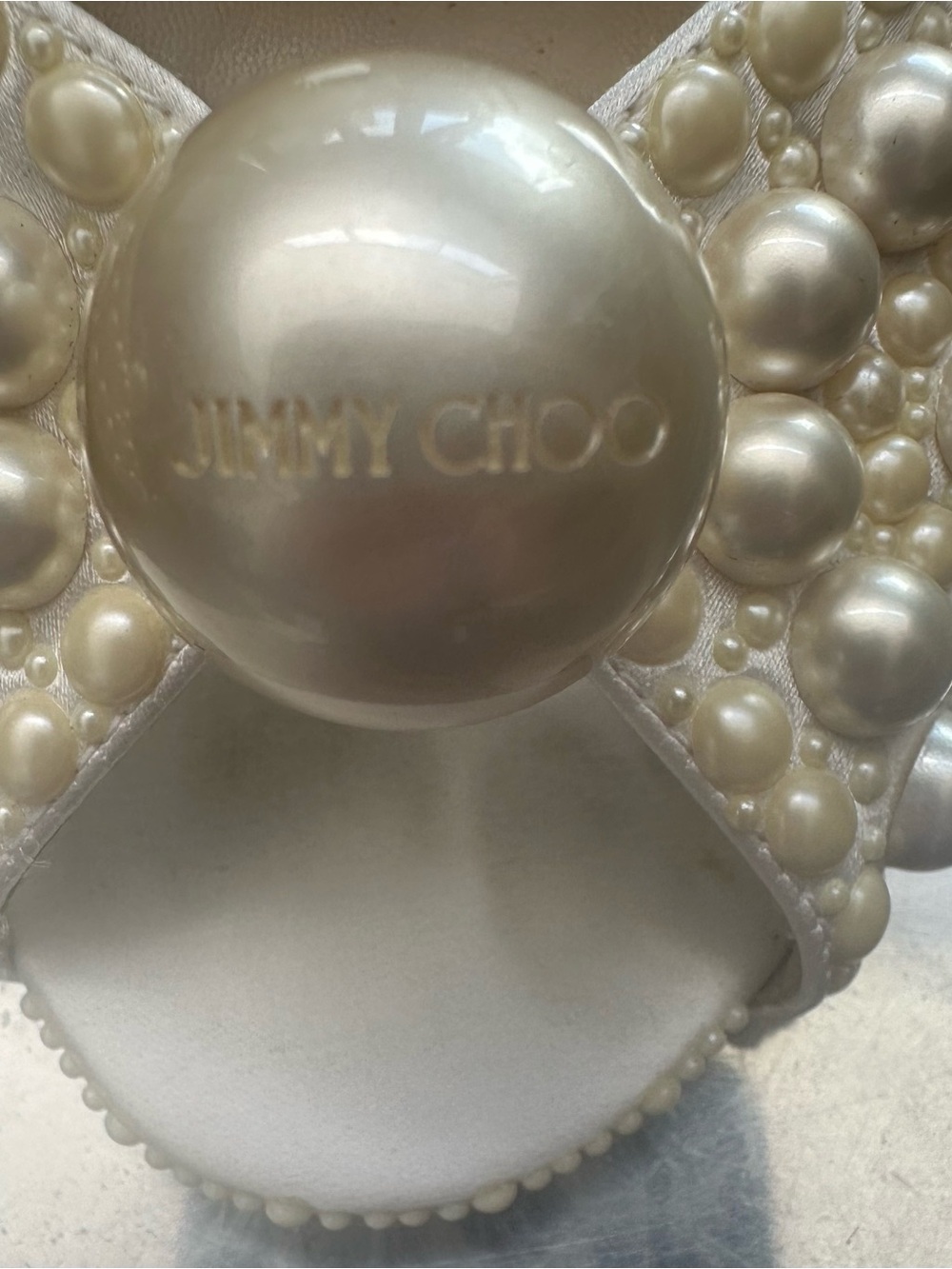 Jimmy Choo Sacaría 100 pearl embellished heels - Picture 6 of 13
